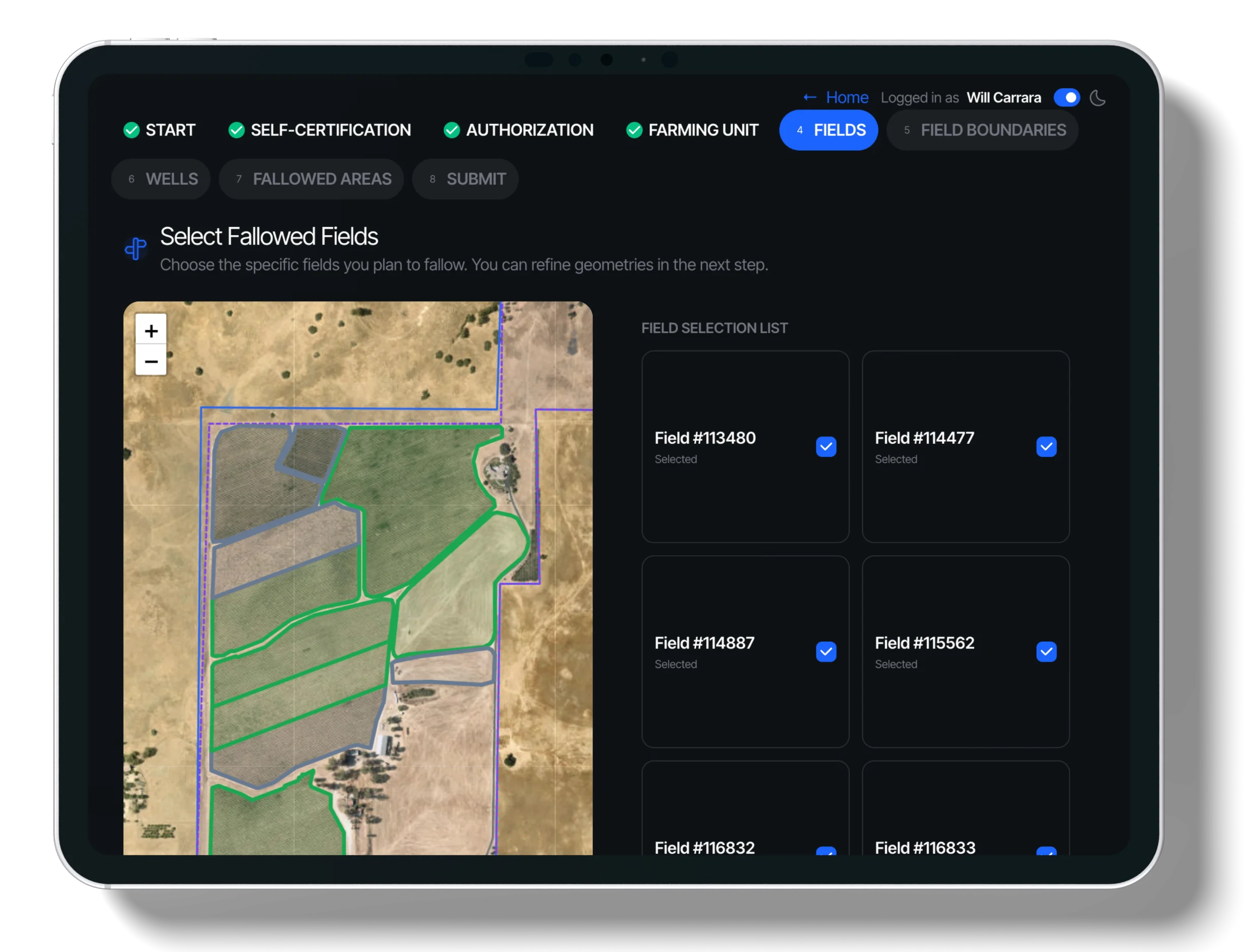 Step 4: Field Selection screenshot